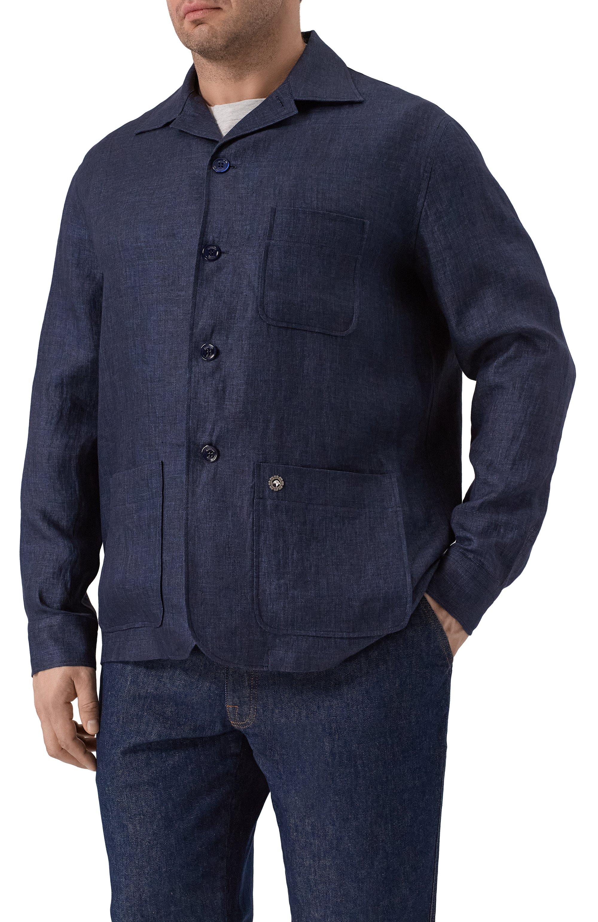 Льняная куртка-рубашка STEFANO RICCI, арт. SP008204/BN2930, фото 3