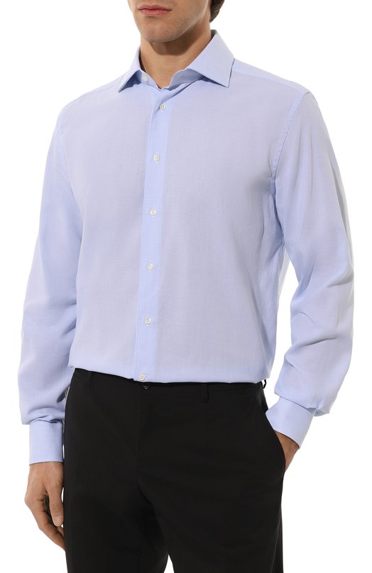 Хлопковая сорочка Corneliani 94P100-9411268 Голубой  94P100-9411268 Фото 3