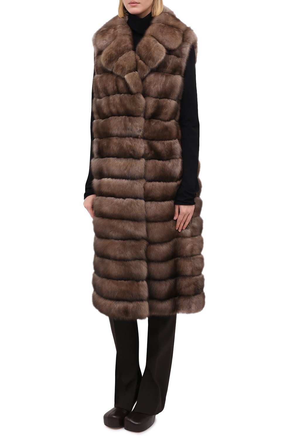 Жилет из меха соболя YVES SALOMON, арт. 20WYG38211ZICV, фото 4