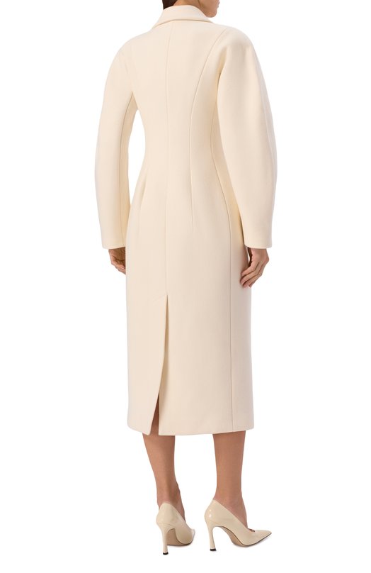 Шерстяное пальто Jacquemus 25HC0W00107AW0/0429 Кремовый  25HC0W00107AW0/0429 Фото 4