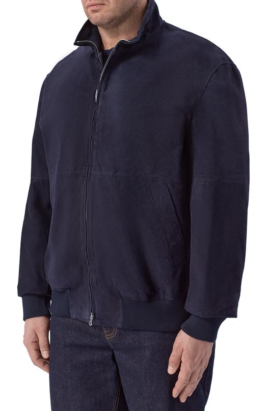 Замшевый бомбер Cortigiani 4AG651 Синий  4AG651 Фото 3