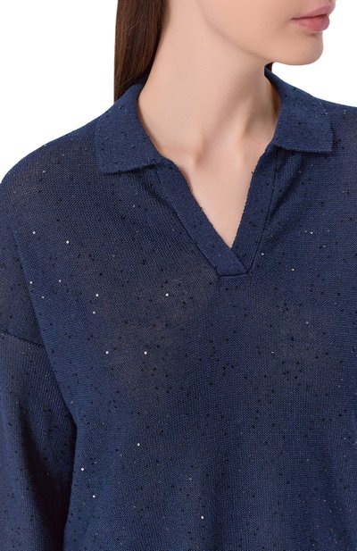 Поло изо льна и хлопка ANTONELLI FIRENZE, арт. 41781Q/01625, фото 5