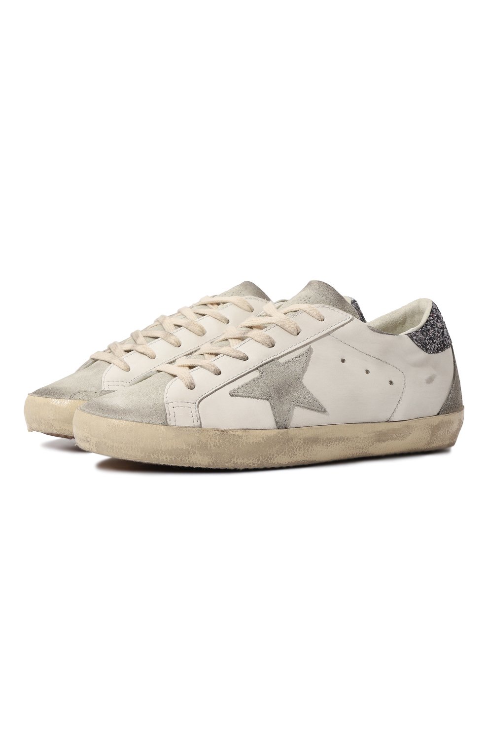 Кожаные кеды super star GOLDEN GOOSE DELUXE BRAND белого цвета по цене 61750 руб., арт. GWF00102.F004108, фото 1 Кожаные кеды super star GOLDEN GOOSE DELUXE BRAND, арт. GWF00102.F004108, фото 1