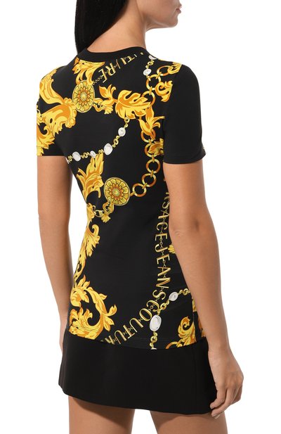 Хлопковая футболка VERSACE JEANS COUTURE, арт. 75HAH608/JS214, фото 4