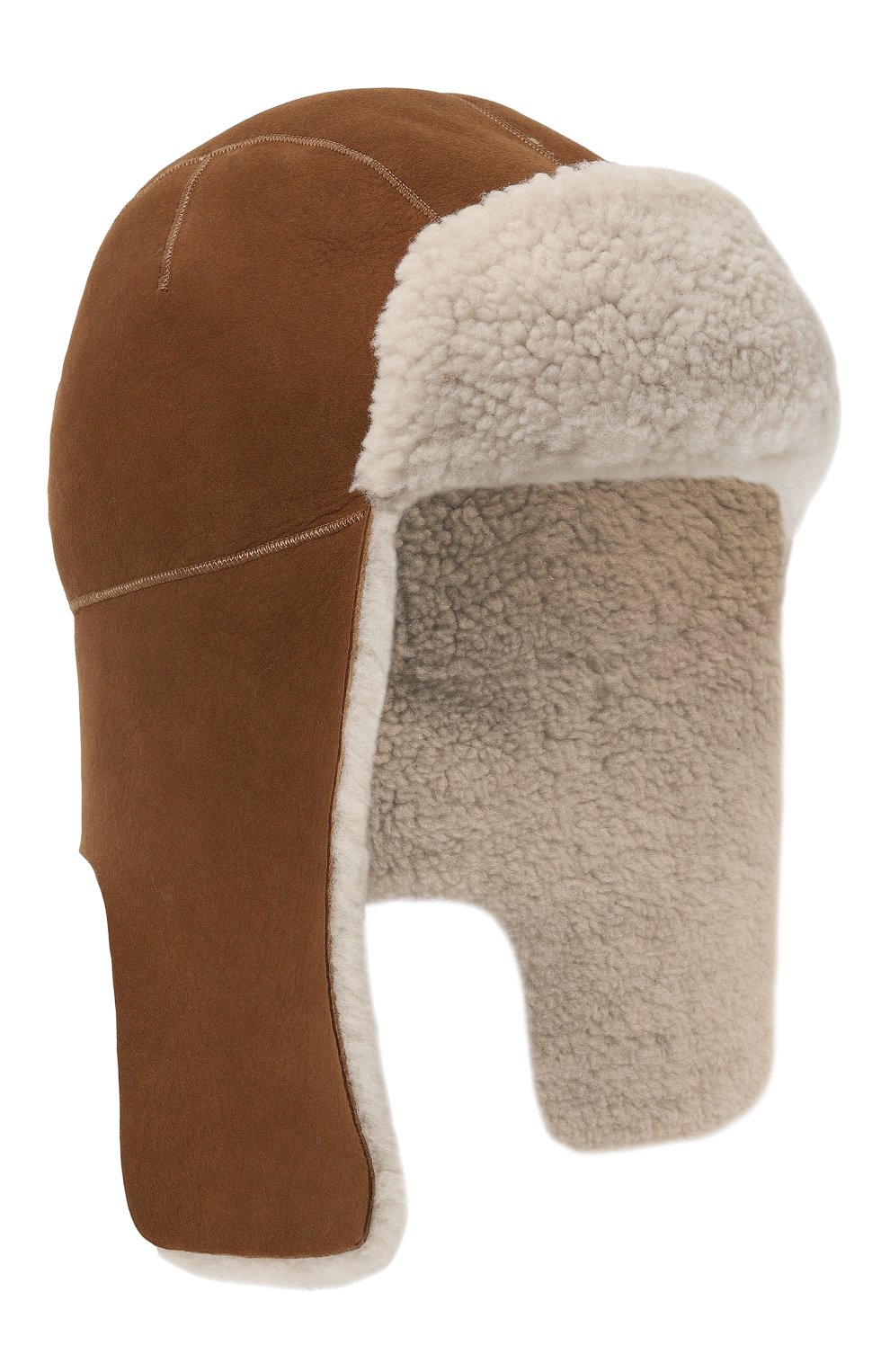 Шапка-ушанка из овчины YVES SALOMON ENFANT светло-коричневого цвета по цене 26150 руб., арт. 25WEA604XXMSCP, фото 1 Шапка-ушанка из овчины YVES SALOMON ENFANT, арт. 25WEA604XXMSCP, фото 1