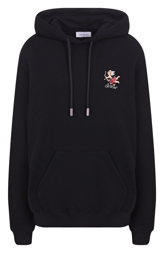 Хлопковое худи Off-White 0WBB064S25FLE001 Чёрный 0WBB064S25FLE001
