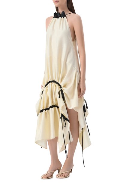 Атласное платье YUZEFI, арт. CALISRA-ACETATE HALTER DRESS/SATEEN, фото 2