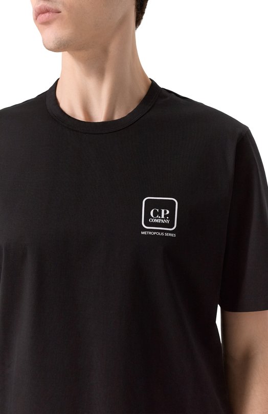 Хлопковая футболка C.P. Company 20CLTS055A/006370W Чёрный  20CLTS055A/006370W Фото 5