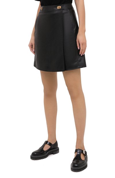 Кожаная юбка-шорты GIVENCHY, арт. BW50LE60TN, фото 4