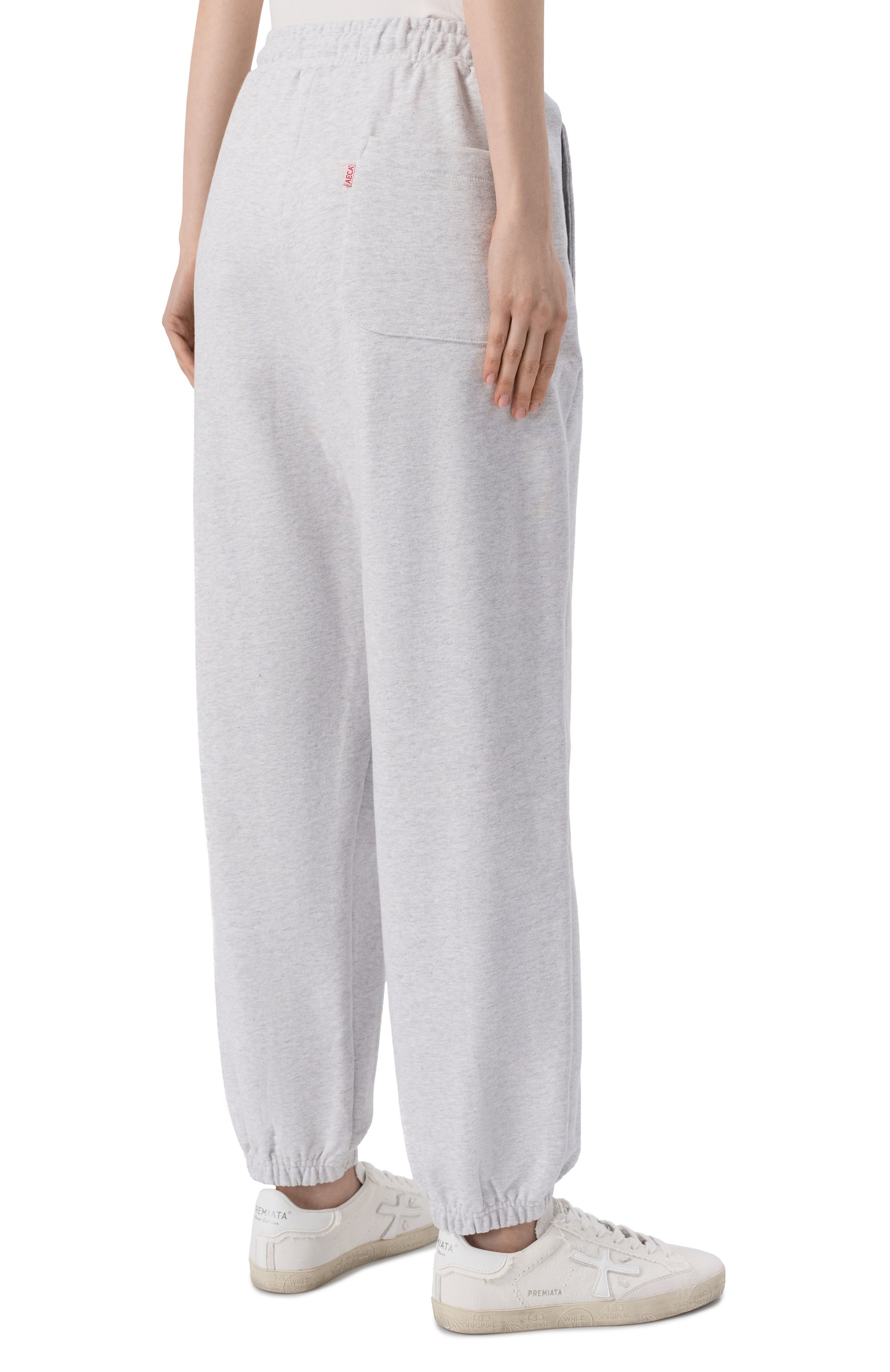 Хлопковые джоггеры AECA WHITE, арт. AWCMFWBDBSLSO001C0.LIGHT GREY (L), фото 4