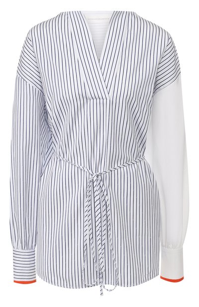 Женская хлопковая рубашка VICTORIA, VICTORIA BECKHAM, арт. SHVV 131 PSS19 MIX STRIPE SHIRTING