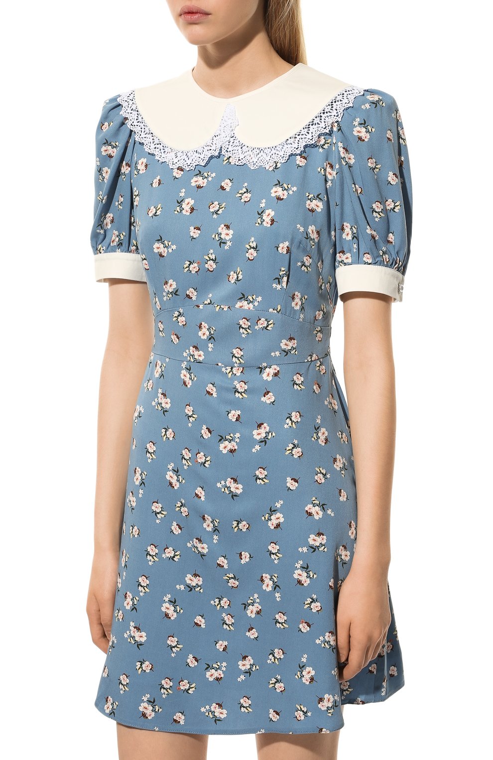 Платье из вискозы botrois x tsum BOTROIS голубого цвета по цене 15330 руб., арт. SKU000023423, фото 3 Платье из вискозы botrois x tsum BOTROIS, арт. SKU000023423, фото 3