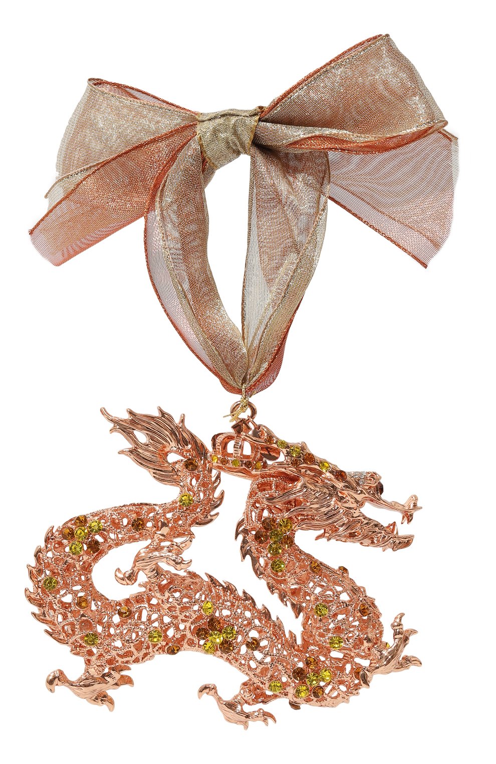 Елочная игрушка дракон TSAR золотого цвета по цене 25800 руб., арт. 130828, фото 2 Елочная игрушка дракон TSAR, арт. 130828, фото 2