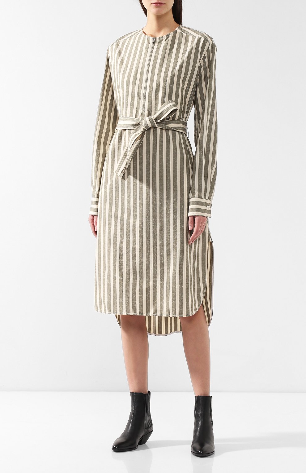Платье из хлопка и шелка GOLDEN GOOSE DELUXE BRAND зеленого цвета по цене 53900 руб., арт. G34WP055.A3, фото 3 Платье из хлопка и шелка GOLDEN GOOSE DELUXE BRAND, арт. G34WP055.A3, фото 3