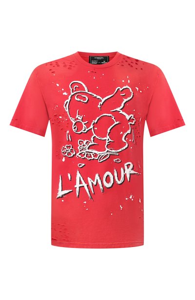 Хлопковая футболка DOMREBEL, арт. AM0UR/T-SHIRT PAINT&H0LES, фото 1