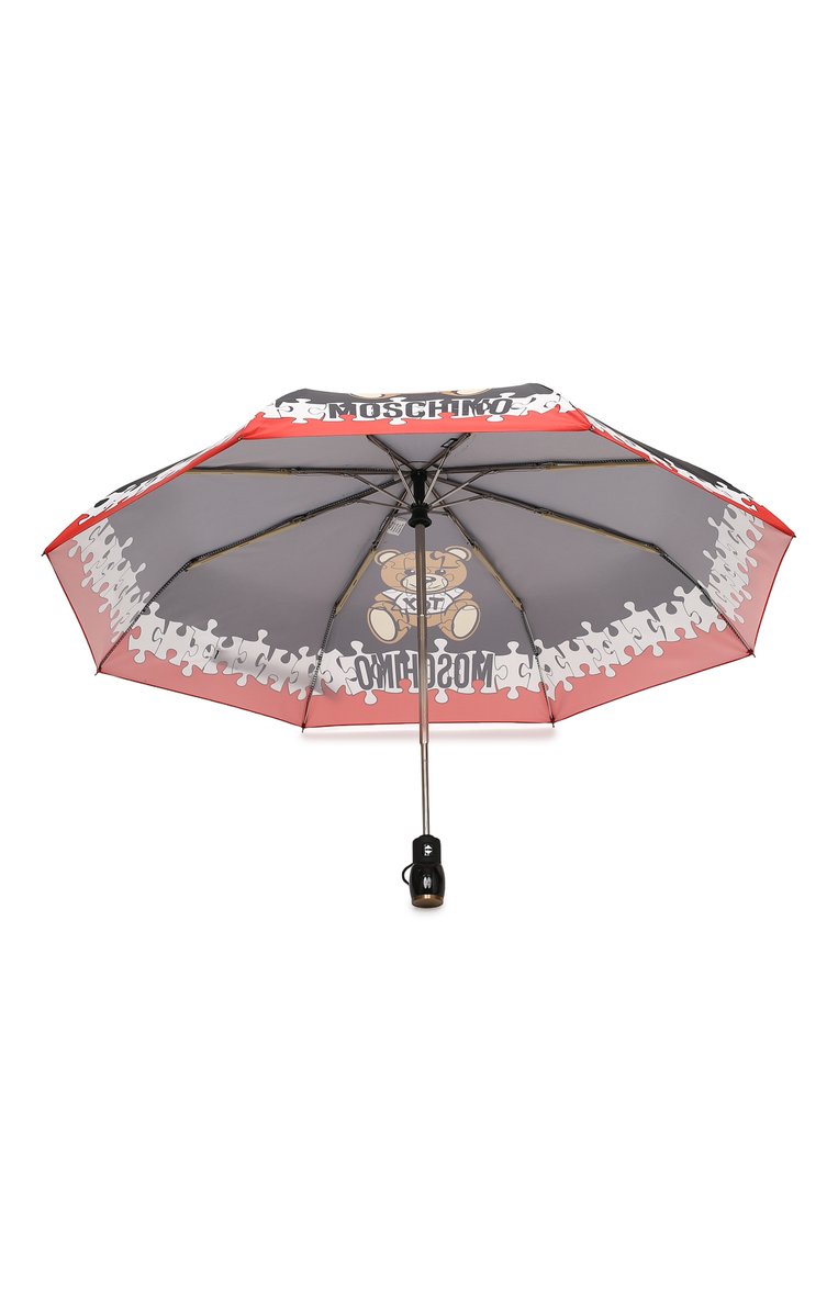 Женский складной зонт MOSCHINO черного цвета, арт. 8046-0PENCL0SE | Фото 3 (Материал: Текстиль, Металл, Синтетический материал; Материал сплава: Проставлено; Нос: Не проставлено)
