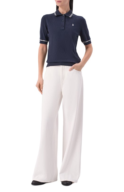 Поло из вискозы Bogner 82949522 Синий  82949522 Фото 2