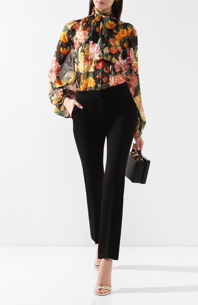 Шелковая блузка DOLCE & GABBANA разноцветного цвета по цене 129500 руб., арт. F7208T/HS1W1, фото 2 Шелковая блузка DOLCE & GABBANA, арт. F7208T/HS1W1, фото 2