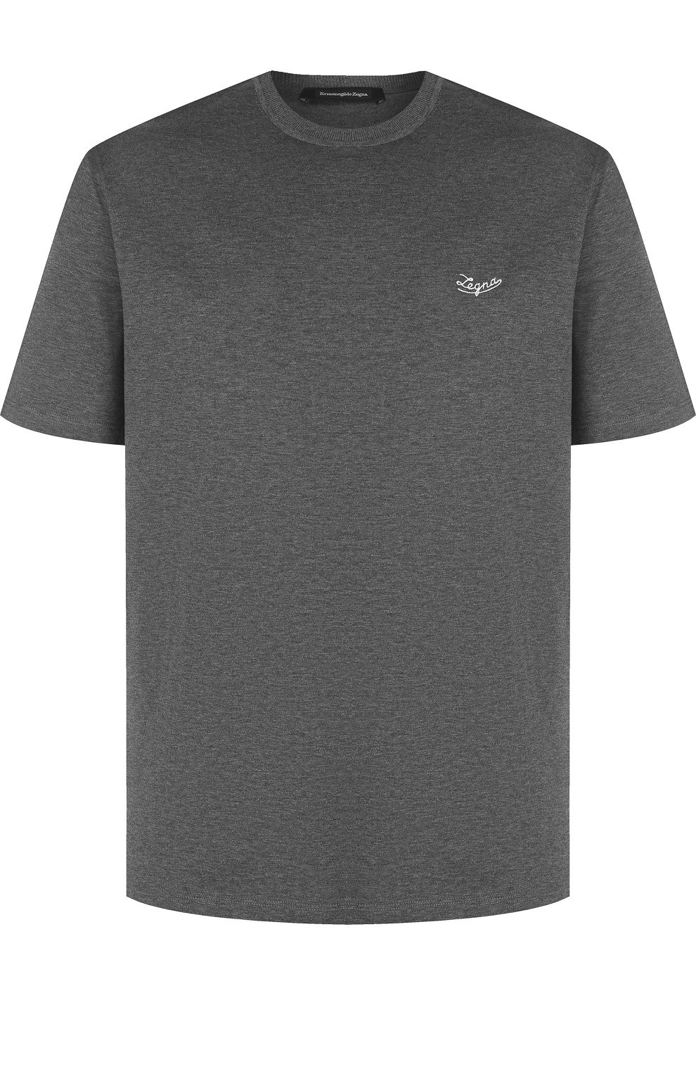 Однотонная хлопковая футболка ZEGNA, арт. UR526/706R, фото 1