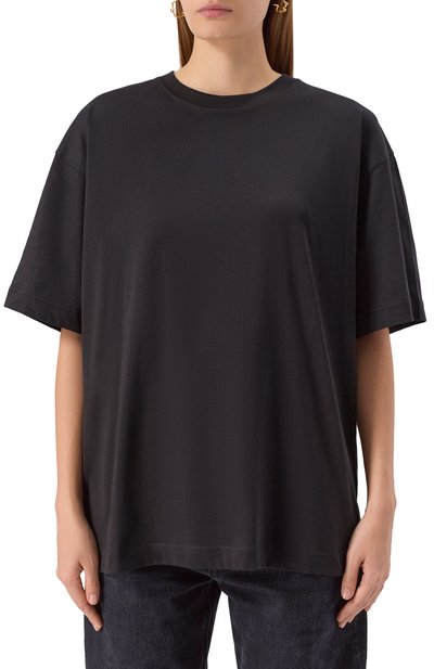 Хлопковая футболка REPLAY черного цвета по цене 8995 руб., арт. W3399E.000.22658P, фото 3 Хлопковая футболка REPLAY, арт. W3399E.000.22658P, фото 3