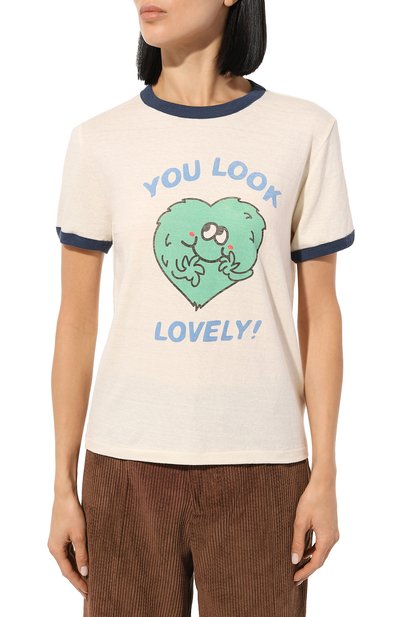 Хлопковая футболка RE/DONE, арт. 024-02WRGT016, фото 3