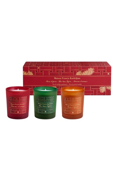 Набор из 3 свечей: mon beau sapin, pomme d'amour, pain d'epices (3x75g) MAISON FRANCIS KURKDJIAN, арт. RA2CM13