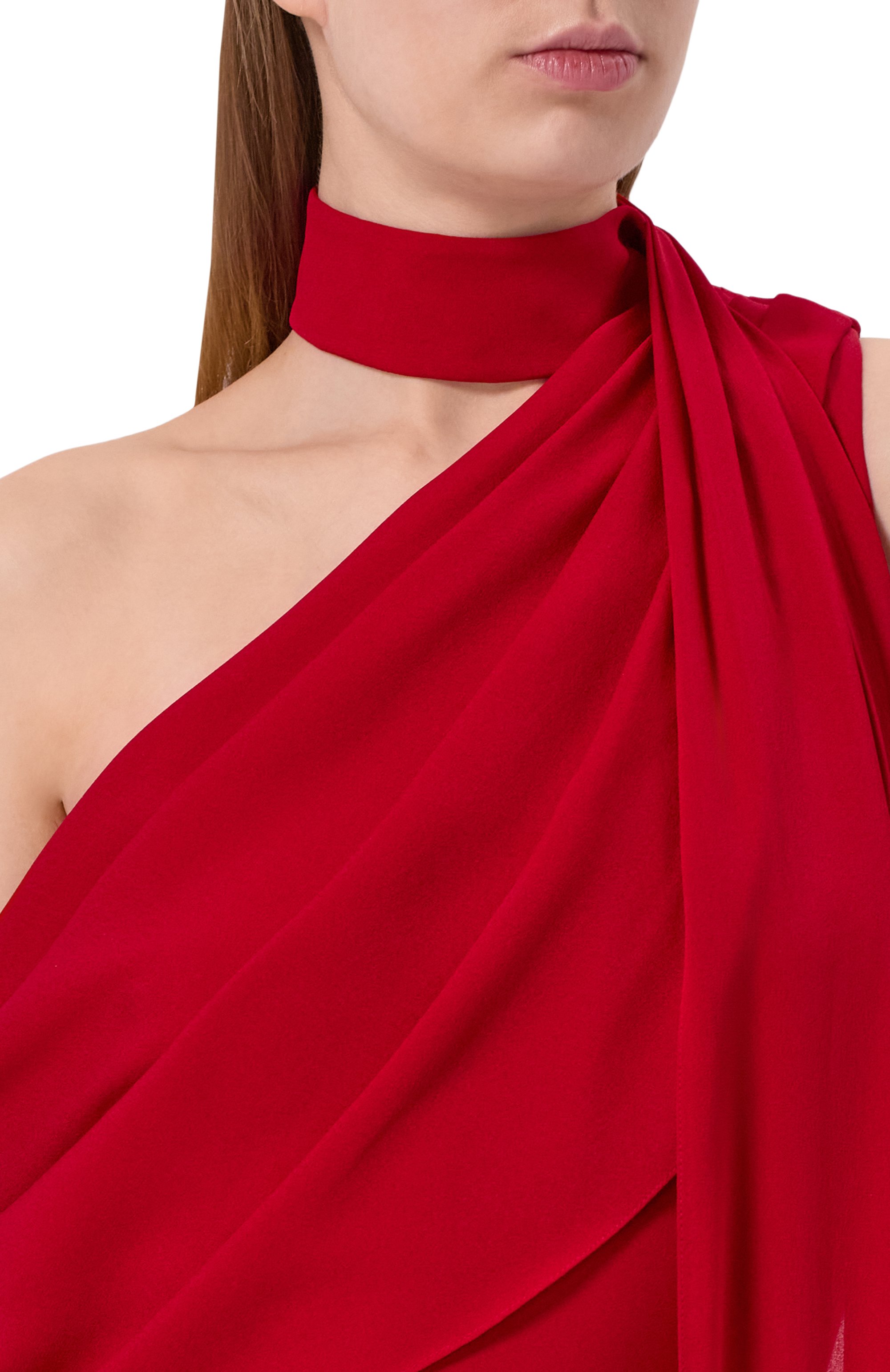 Шелковое платье ELIE SAAB красного цвета по цене 622000 руб., арт. D0953NF25/SI001, фото 4 Шелковое платье ELIE SAAB, арт. D0953NF25/SI001, фото 4