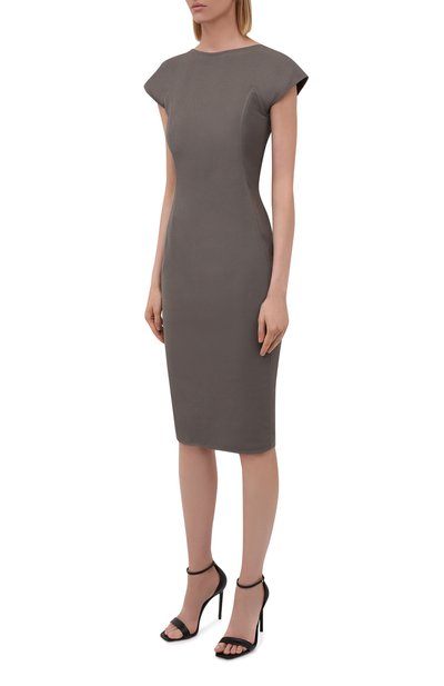 Платье из хлопка и вискозы RICK OWENS, арт. RP02A7525/GG, фото 3