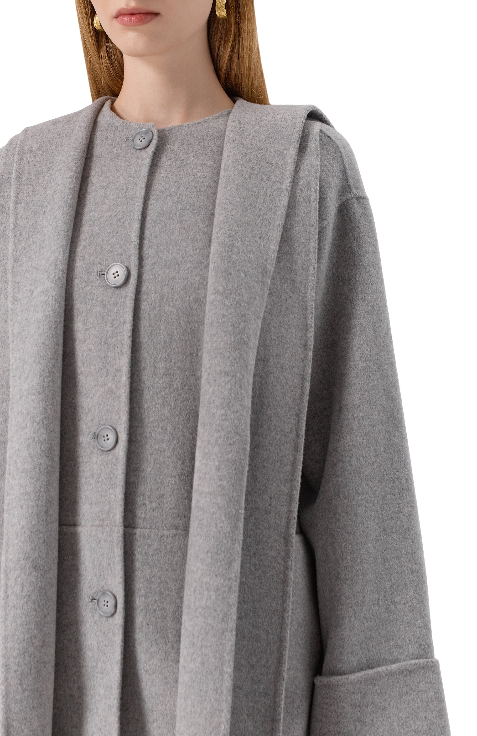 Шерстяное полупальто ERIKA CAVALLINI, арт. P5WW04, фото 5