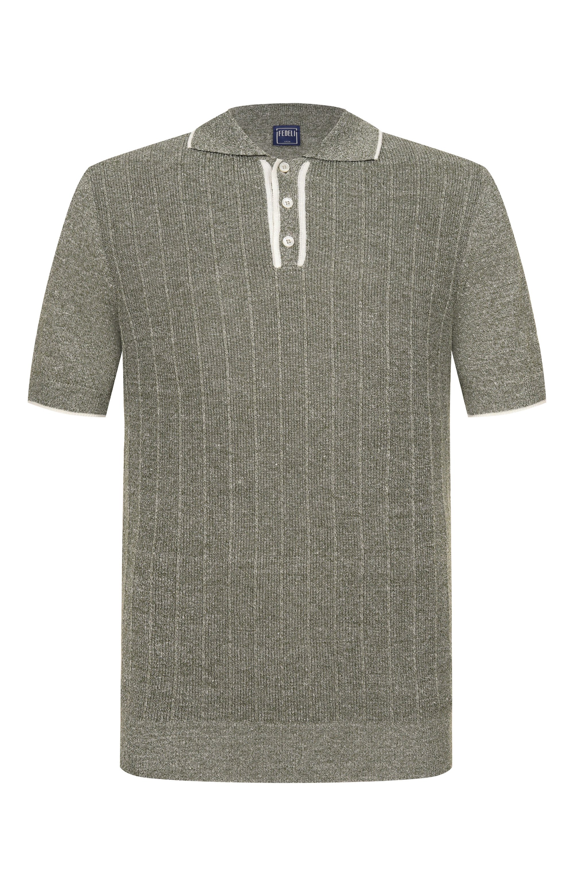 Поло изо льна и хлопка FEDELI, арт. MU005870/IRLANDA BIC, фото 1