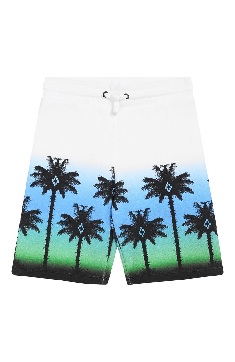 Детские хлопковые шорты MARCELO BURLON KIDS OF MILAN белого цвета, арт. B/MB/3208/0020 | Фото 1 (Статус проверки: Проверена категория; Материал внешний: Хлопок; Мальчики Кросс-КТ: Шорты-одежда; Нос: Не проставлено)