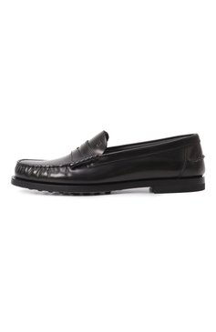 Женские кожаные пенни-лоферы TOD’S черного цвета, арт. XXW34L0I010AKT | Фото 4 (Драгоценные камни: Проставлено; Материал сплава: Проставлено; Материал внешний: Натуральна�я кожа; Материал внутренний: Натуральная кожа; Каблук высота: Низкий; Подошва: Плоская)