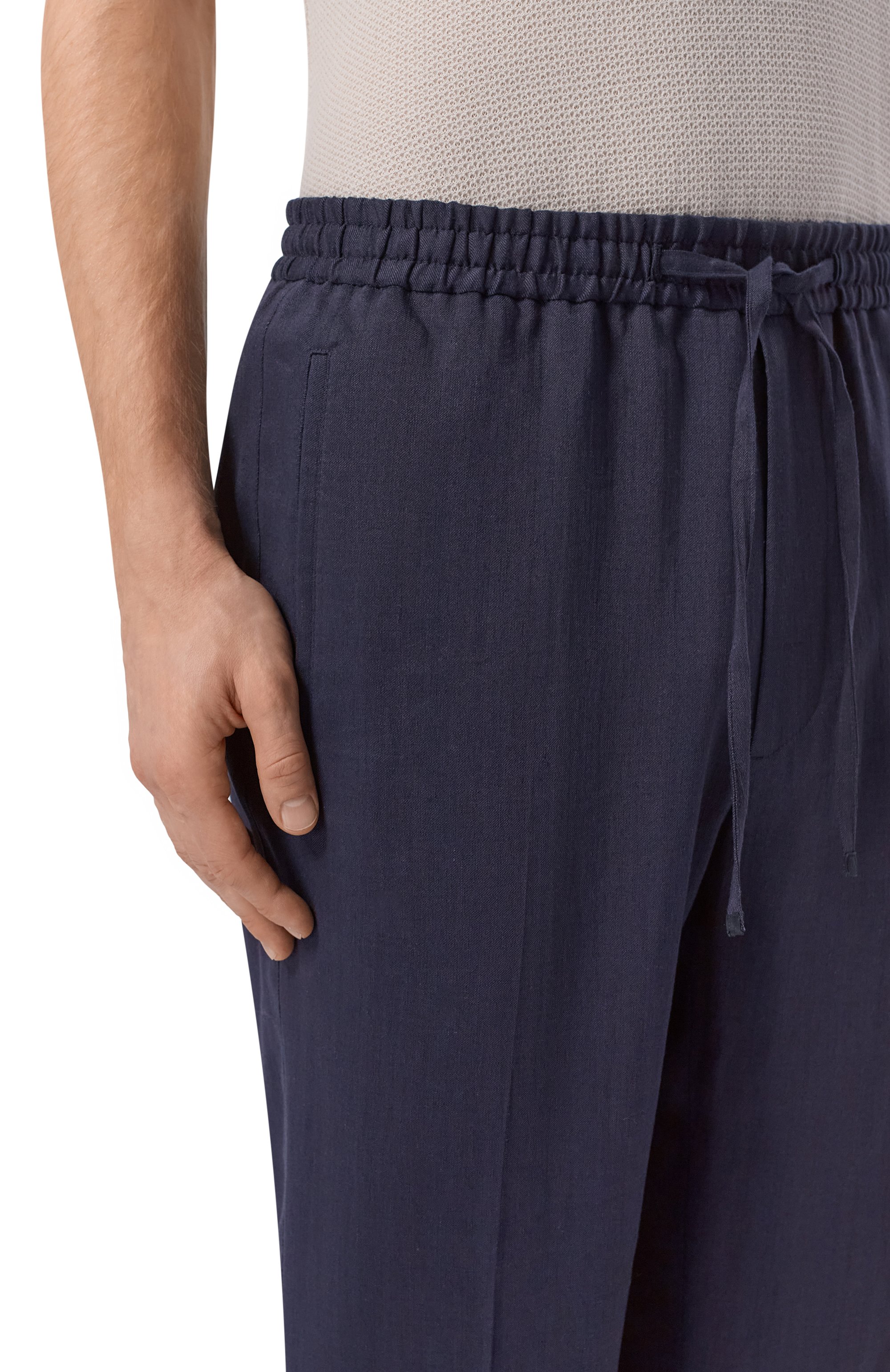 Брюки изо льна и шерсти CORNELIANI, арт. 274554/2718468, фото 5