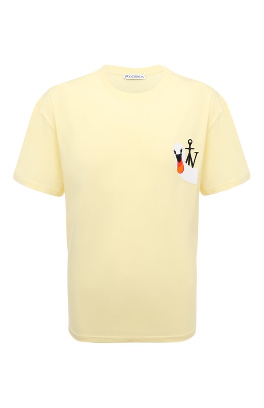 

Хлопковая футболка JW Anderson, Жёлтый