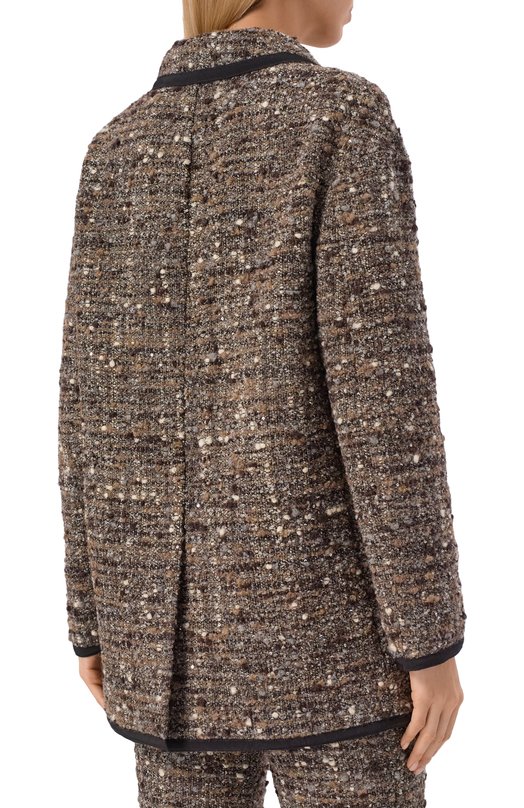 Шерстяной жакет Giambattista Valli 25FWSVCA8016/77GR0 Коричневый  25FWSVCA8016/77GR0 Фото 4