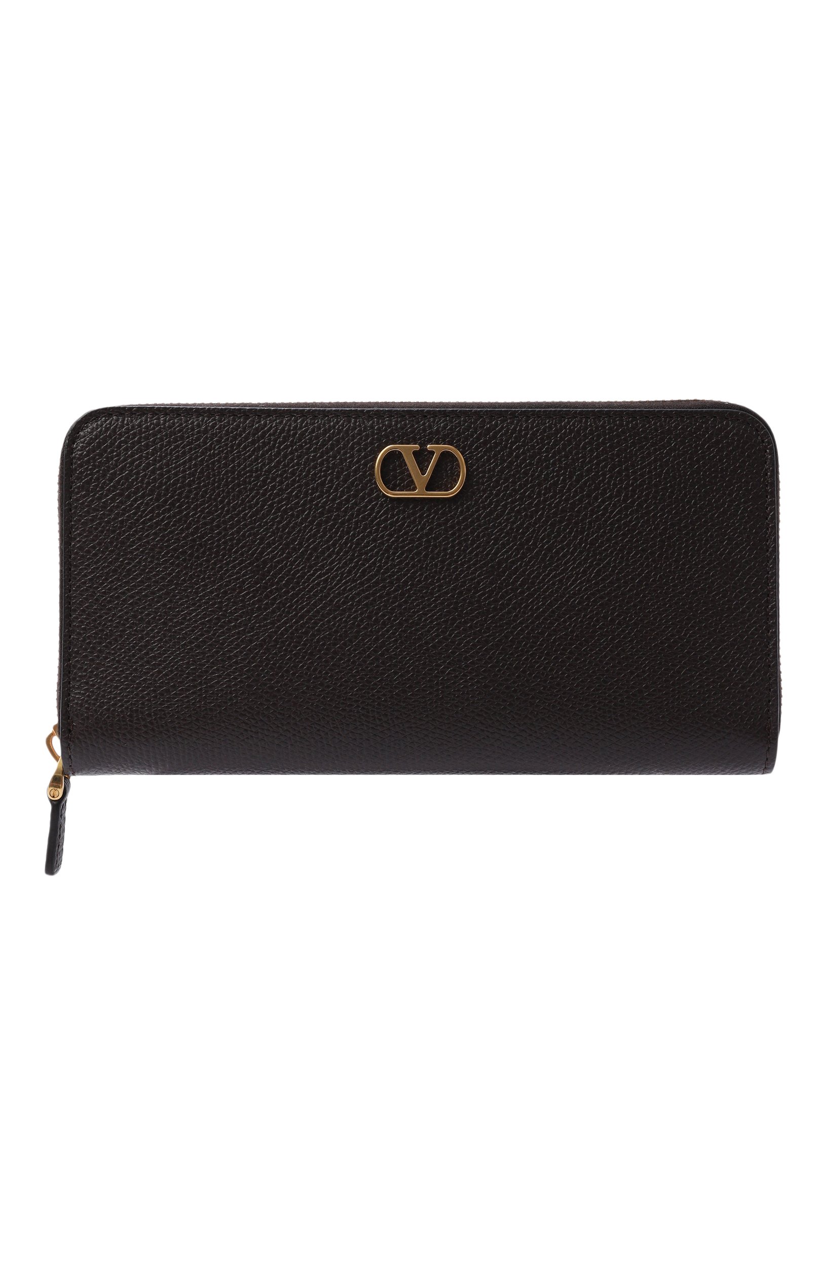 Кожаный кошелек VALENTINO темно-коричневого цвета по цене 77900 руб., арт. 9W2P0BB3/SNP, фото 1 Кожаный кошелек VALENTINO, арт. 9W2P0BB3/SNP, фото 1