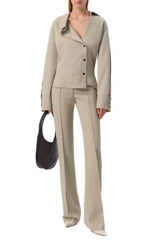 Шерстяная рубашка The Attico 260WCH00045/WWW065AA Серый  260WCH00045/WWW065AA Фото 2