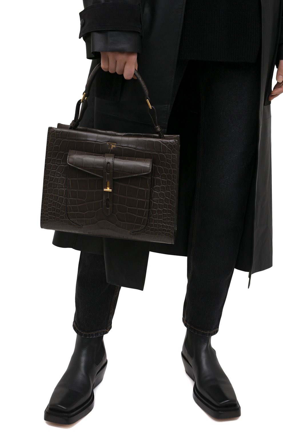 Сумка t twist small из кожи аллигатора TOM FORD, арт. L1203T-EAL001/AMIS, фото 2