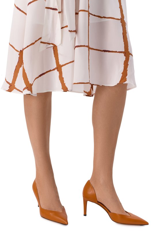 Кожаные туфли Kiton D58820K0524F29 Оранжевый  D58820K0524F29 Фото 2