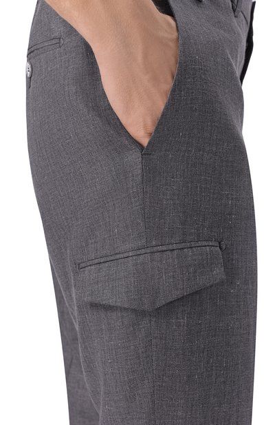 Брюки-карго изо льна и шерсти STEFANO RICCI, арт. M1T6100142/B127HA, фото 5