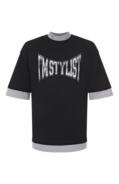 Мужская хлопковая футболка DIEGO VENTURINO, арт. DVTS0-DBL-TSTY