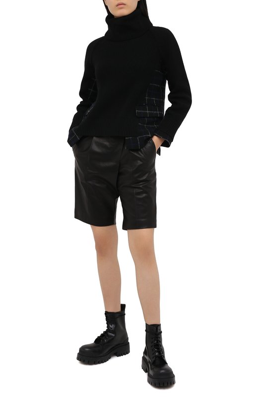 Шерстяной свитер Sacai Чёрный, фото 2