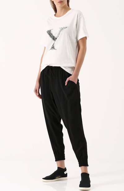 Хлопковая футболка с принтом YOHJI YAMAMOTO, арт. NK-T53-072, фото 2