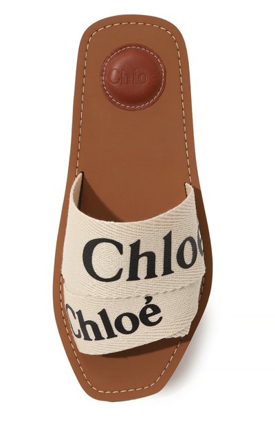 Текстильные шлепанцы woody CHLOÉ, арт. CHC22U188Z3, фото 4