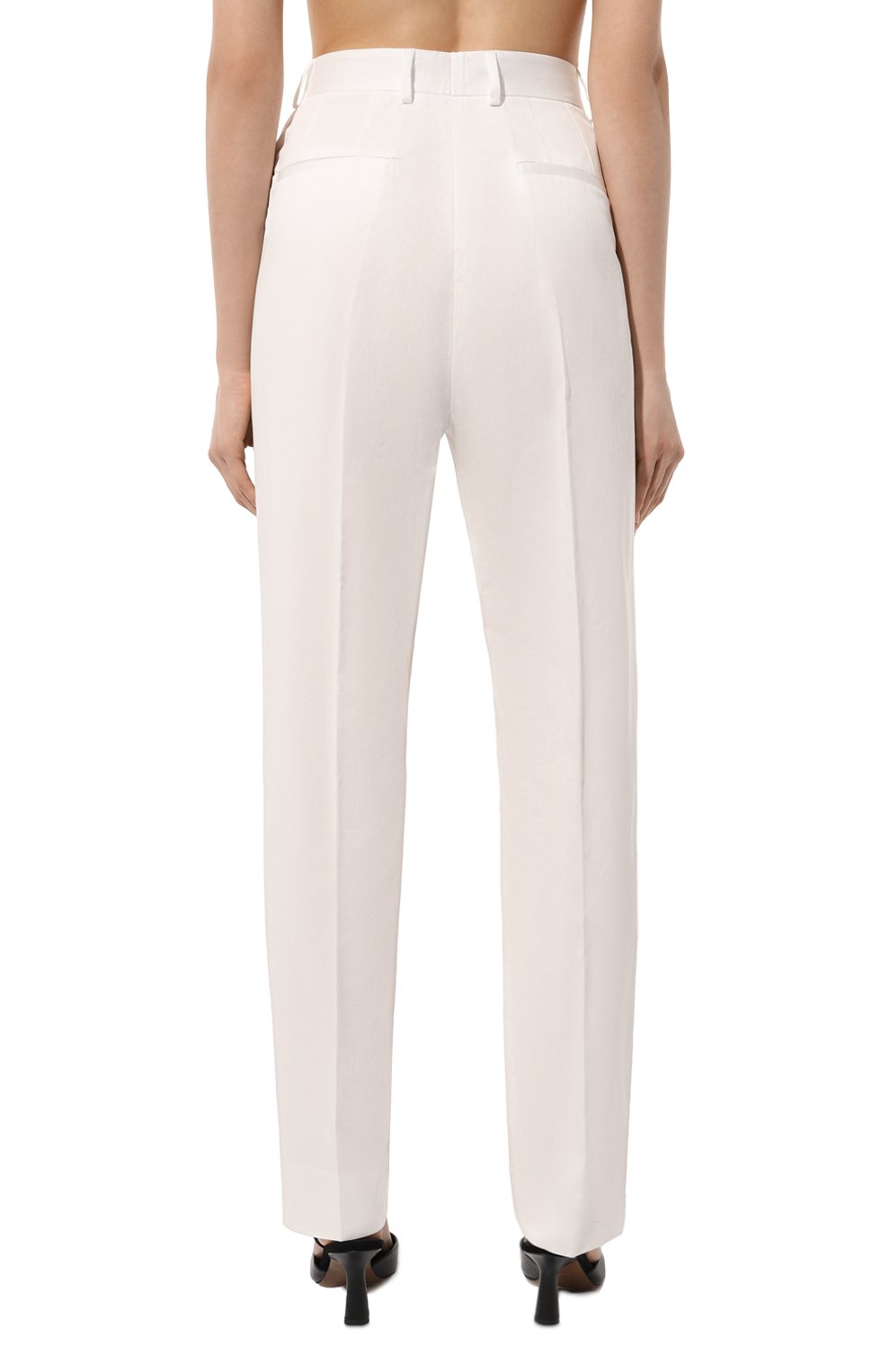 Хлопковые брюки DOLCE & GABBANA белого цвета по цене 87450 руб., арт. FTAM2T/FUFJR, фото 4 Хлопковые брюки DOLCE & GABBANA, арт. FTAM2T/FUFJR, фото 4