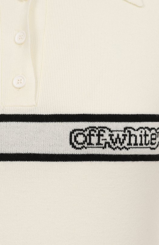 Платье из вискозы Off-White 0WHI12AS25KNI001 Белый  0WHI12AS25KNI001 Фото 6