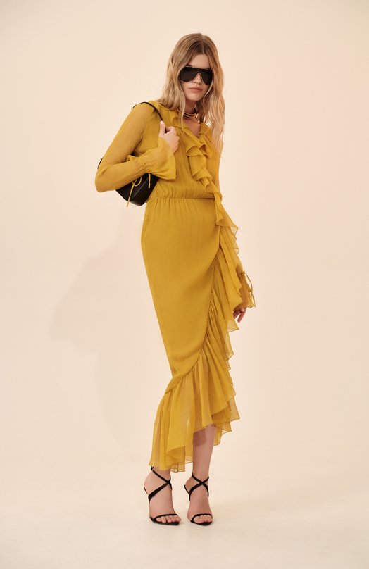 Текстильные босоножки Lydia 100 Saint Laurent 830287/9QNA0 Чёрный  830287/9QNA0 Фото 7