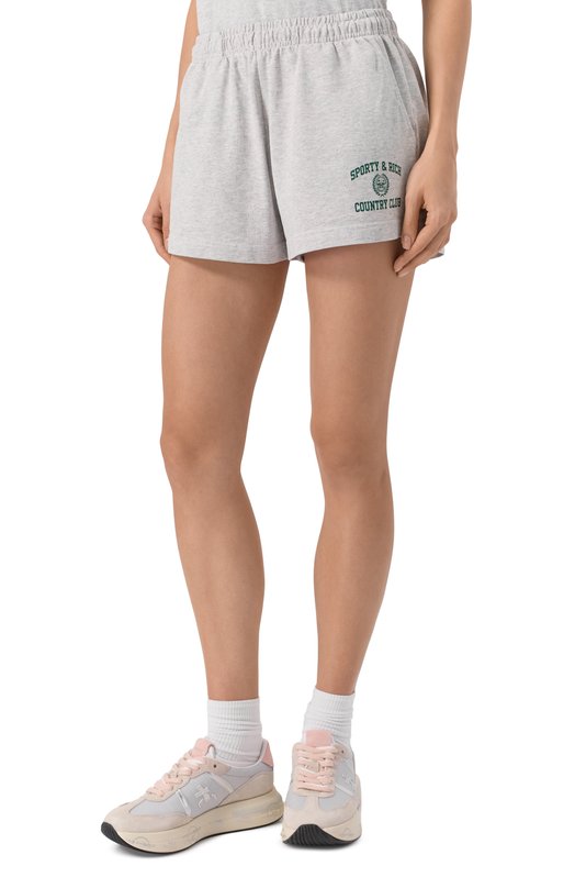 Хлопковые шорты Sporty and Rich SH037606218GY03 Серый  SH037606218GY03 Фото 3