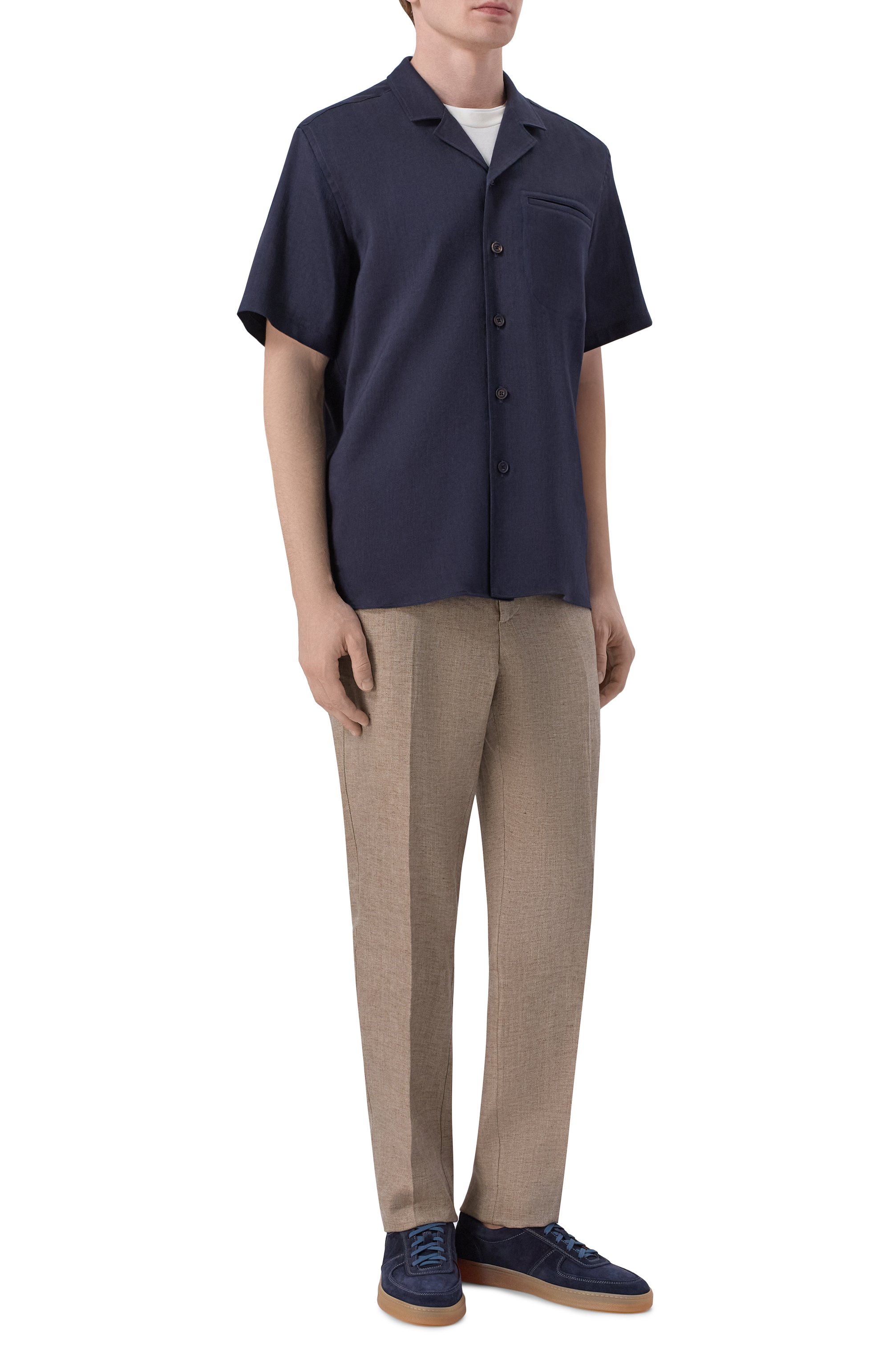 Рубашка изо льна и шерсти CORNELIANI, арт. 27I201/2718468, фото 2