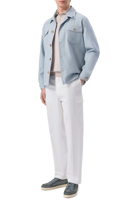 Куртка-рубашка изо льна и хлопка Gran Sasso 78174/57000 Голубой  78174/57000 Фото 2